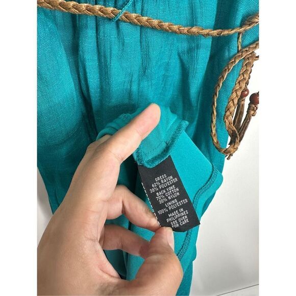 I.N San Francisco Dress Junior Size 16 Green High Low Sleeveless NWT - Picture 9 of 9